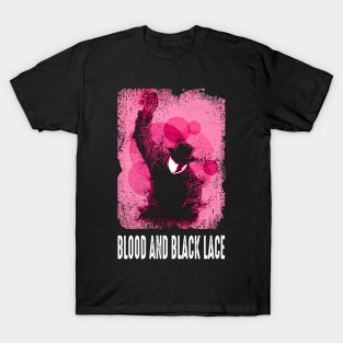 Golden Era Suspenseful Chic Blood and Black Nostalgia Tribute Shirt T-Shirt